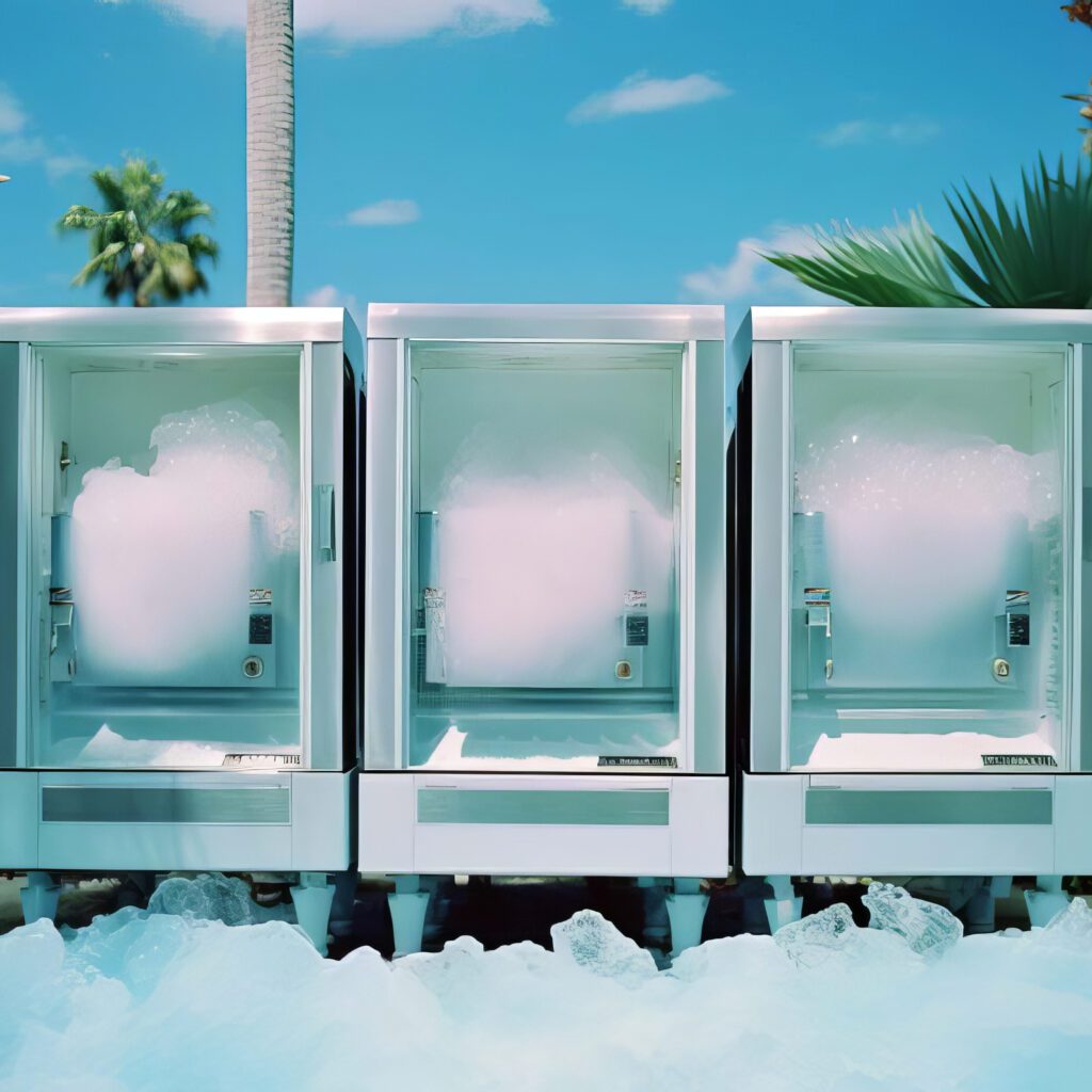 ice machines on the beach